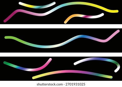 Colorido gradiente ondulado líneas de arte sobre un fondo sofisticado