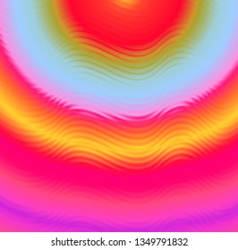 Colorful gradient wavy zigzag patterned vector background. Beautiful summer fun background.