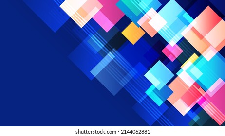 Farbvoller Web-abstrakter Farbverlauf-Hintergrund mit lebendiger, glänzender Elementdekoration für Web-Header, Präsentations-Design, Tech-Banner