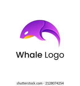 Farbiges Design des Farbigen Farbigen Whale-Logos
