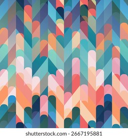 Colorful Gradient Zigzag Vertical. Geometric seamless pattern.