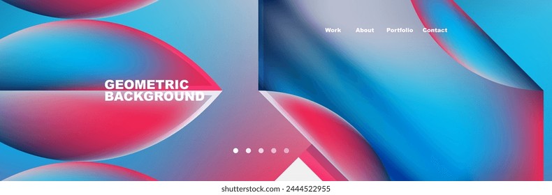 Colorful gradients with abstract geometric shapes. Vector Illustration For Wallpaper, Banner, Background, Card, Book Illustration, landing page