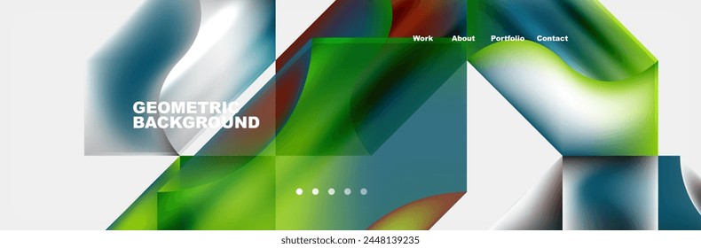 Colorful gradients with abstract geometric shapes. Vector Illustration For Wallpaper, Banner, Background, Card, Book Illustration, landing page