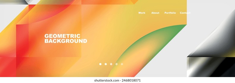 Colorful gradients with abstract geometric shapes. Vector Illustration For Wallpaper, Banner, Background, Card, Book Illustration, landing page