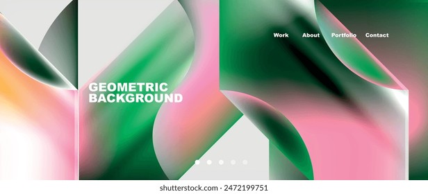 Colorful gradients with abstract geometric shapes. Vector Illustration For Wallpaper, Banner, Background, Card, Book Illustration, landing page