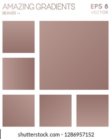 Colorful gradients in beaver color tones. Actual gradient background, bewitching vector illustration.