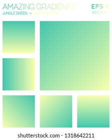 Colorful gradients in jungle green, green yellow color tones. Admirable background, sightly vector illustration.