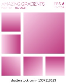 Colorful gradients in piggy pink, red violet color tones. Actual background, resplendent vector illustration.