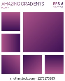 Colorful gradients in plum color tones. Adorable gradient background, fantastic vector illustration.