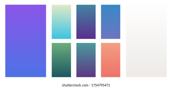 Colorful gradients set. Background for app, invitation, poster, banner. Simple modern design. 
