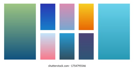 Colorful gradients set. Background for app, invitation, poster, banner. Simple modern design. 
