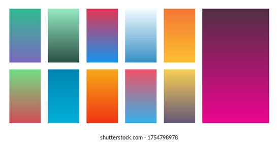 Colorful Gradients Set Background App Invitation Stock Vector (Royalty ...