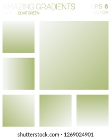 Colorful gradients in white, olive green color tones. Actual gradient background, alive vector illustration.