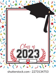 Colorful Graduation Background Template Class of 2023