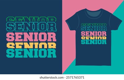 Colorful Graduation Typography T-shirt Design