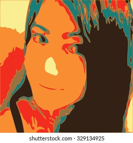 colorful graffiti face vector