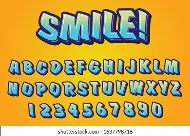 Colorful graffiti text style for youth Premium Vector
