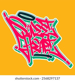 Colorful Graffiti Wall Art Background Street Art Hip-Hop Urban Vector Illustration Background. Seamless amazing graffiti art background