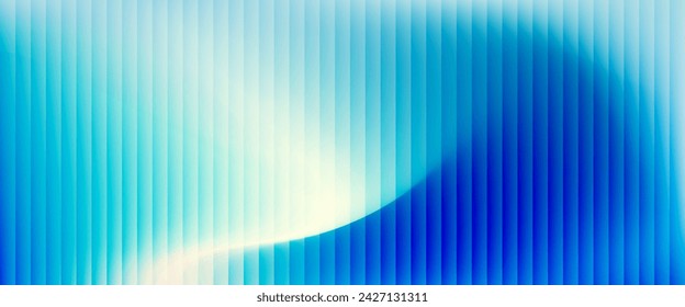 Colorful grainy gradient background template. Trendy ribbed glass effect 