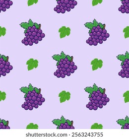 Colorful Grape Seamless Pattern Background