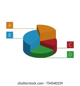 Colorful graph of reporting . Vector illustration. Business concept.