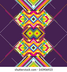 Gráfico colorido con elementos geométricos abstractos. Ilustración vectorial.