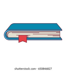 colorful graphic of book with bookmark vector illustration