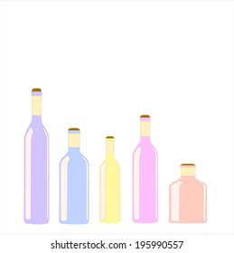 Colorful graphic bottles 