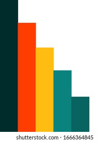 Colorful graphic chart template design.