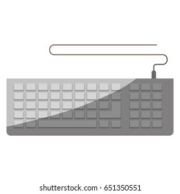 colorful graphic of computer keyboard without contour and half shadow vector illustration