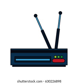 colorful graphic decoder antenna tv