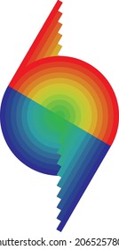 Colorful graphic design logo concept