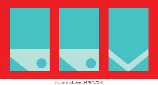 Colorful graphic design vector featuring a rectangle shape with aqua and turquoise colors