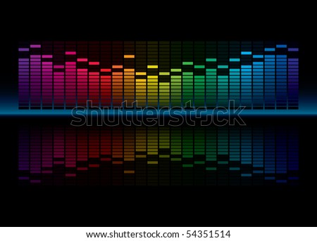  Colorful Graphic Equalizer Display (editable vector)