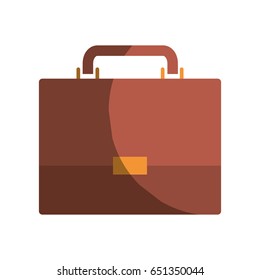 colorful graphic of executive briefcase without contour and half shadow vector illustration