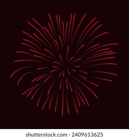 Colorful graphic firework explosion shapes isolated on black background