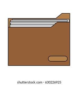 colorful graphic folder with documents inside