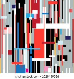 colorful graphic pattern of various stripes