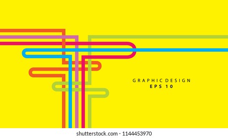 Colorful graphics lines. Eps10 vector.