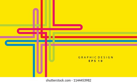 Colorful graphics lines. Eps10 vector.