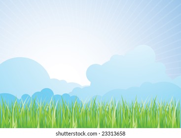 Colorful grass. Vector.