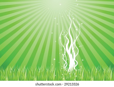 Colorful grass. Vector.