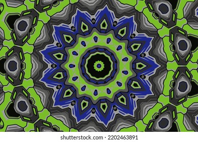 Colorful Greek Vector Mandala Pattern. Decorative Flower Background. Ethnic Tribal Style Background
