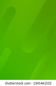 Colorful Green A4 Background with Simple Fluid Shapes. Holographic Colour Gradient. Cool Abstract Background. Vector Illustration.