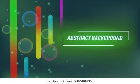 Colorful green abstract background technology, modern and futuristic technology concept for banner, cover, backdrop, flayer and wallpaper