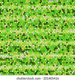 Colorful green background of circles. Vector illustration