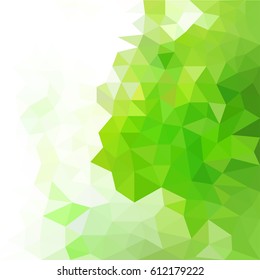 Colorful green background for your amazing design. Spring background. Polygonal space.