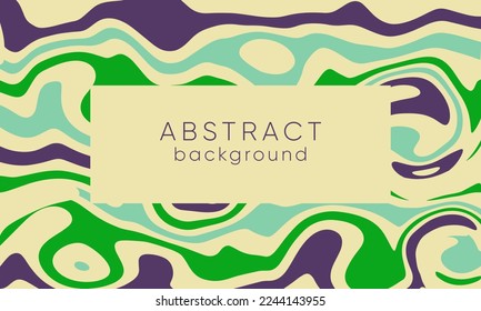 Colorful green and blue template banner. Design with liquid shape. Vector EPS10