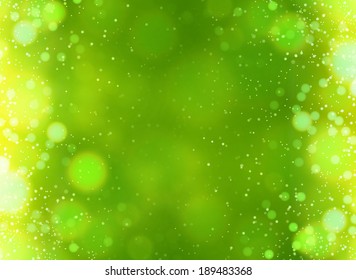 Colorful green bokeh background. Vector illustration