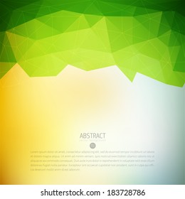 colorful and green conceptual vector scene design template with triangles color abstract background scene technique colorful numeric performance modern site media green fancy print flag futuristic col